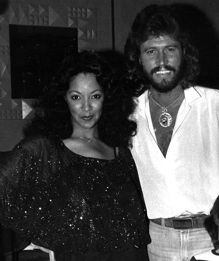 Linda and Barry Gibb after BeeGees Concert in Chicago - 1981